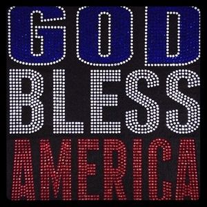 God Bless America bling t shirts